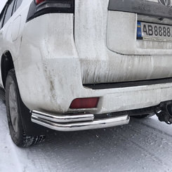 Захист заднього бампера куточки подвійні Can Oto для Toyota Land Cruiser 150