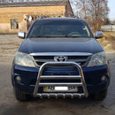 Кенгурятник високий з двома перемичками і грилем для Toyota Fortuner 2004+