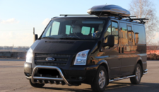 Кенгурятник з перемичкою і грилем D60 для Ford Transit 1995-2012