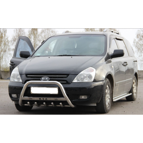 Кенгурятник з написом і грилем D60 для Kia Carnival (WT004)