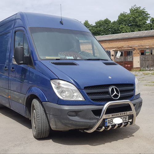 Кенгурятник з написом і грилем D60 для Mercedes Sprınter 2006+ (WT004)