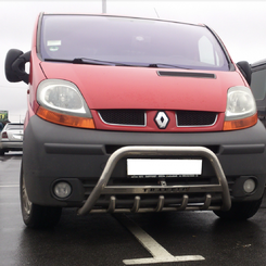 Кенгурятник з написом і грилем D60 для Renault Trafic 2004-2015 (WT004)