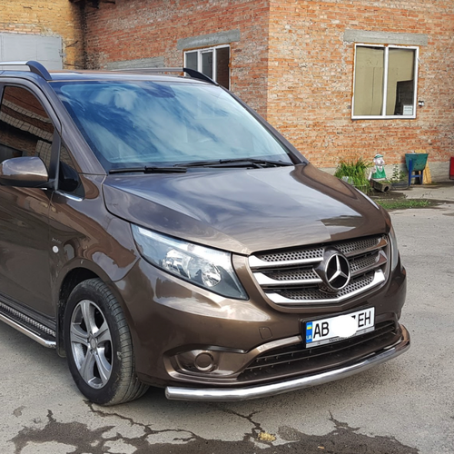 Пороги труба нерж. для Mercedes Vito з 2003... /кор.база /Ø60