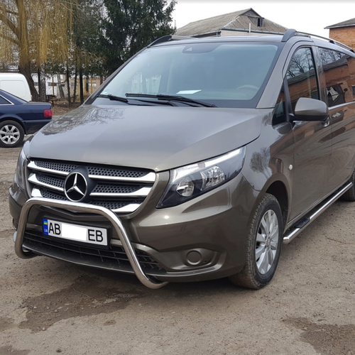 Пороги труба нерж. для Mercedes Vito з 2003... /кор.база /Ø60