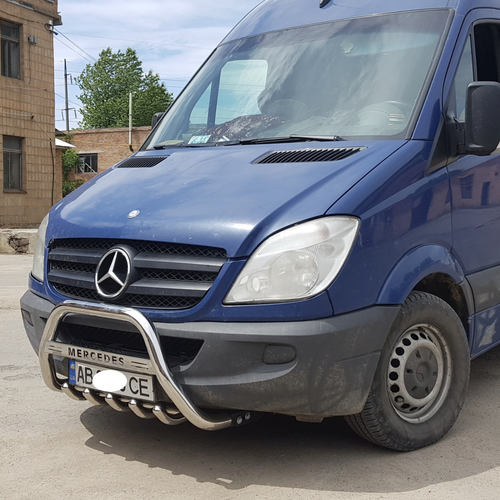 Кенгурятник з написом і грилем D51 для Mercedes Sprinter 2006+ (WT004)