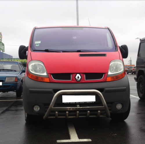 Кенгурятник з написом і грилем D51 для Renault Trafic 2004-2015 (WT004)