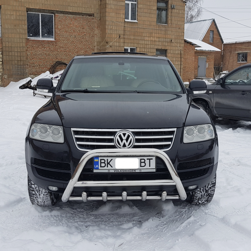 Кенгурятник з перемичкою і грилем для VW Touareg 2003-2010 діаметр 60мм