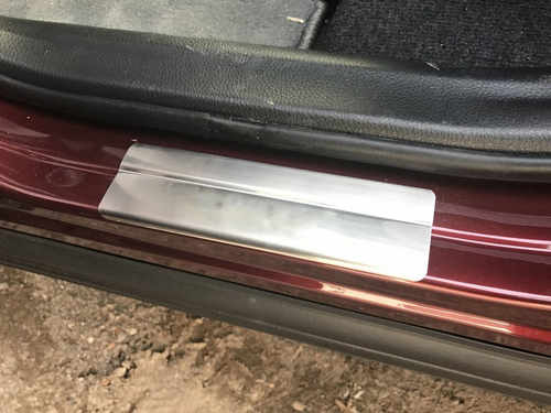 Накладки на пороги 4шт. (нерж.) для Toyota Rav 4 2013+2016+ рр.