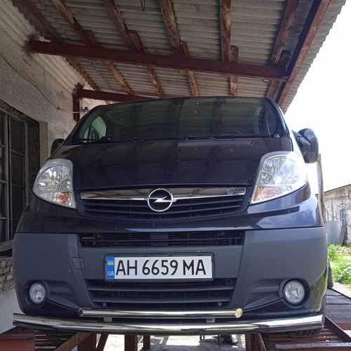 Захист передній (чорний метал) подвійний D60-42 для Vivaro 2001-2015
