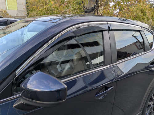 Вітровики Mazda CX-5 2017+, з хром окантовкою 4шт.