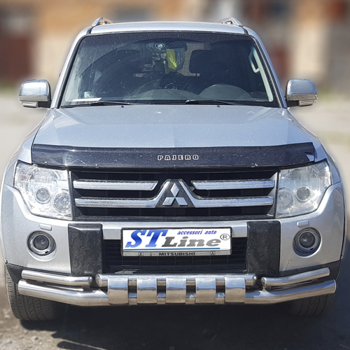 Захист переднього бампера подвійний для Mitsubishi Pajero Wagon 4 (2006+)