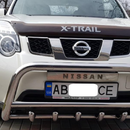 Кенгурятник з написом і грилем для Nissan X-Trail T31 2007-2014