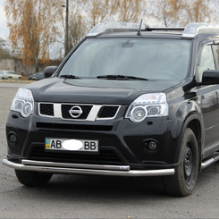 Захист переднього бампера подвійний для Honda CRV 2010-2012 Діаметр 60-42мм