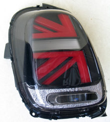 Оптика задняя LED Union Jack стиль красно-черная для Mini Cooper F55/ F56/ F57 (2014-)