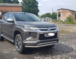 Захист переднього бампера одинарний для Mitsubishi L200 2019+