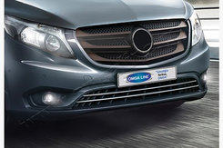 Хром накладки чорні на решітку бампера для Mercedes Vito 447 2015+ (пасажир)