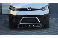 Кенгурятник з перемичкою і грилем D60 для Peugeot Traveller 17-/Citroen SpaceTourer 17-/Opel Vivaro 2019+, Toyota Proace 2017+ (нерж)