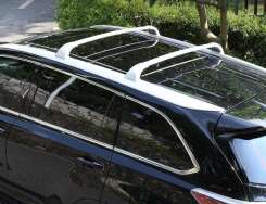 Перемычки на рейлинги Toyota Highlander 2014-2019 (серые)