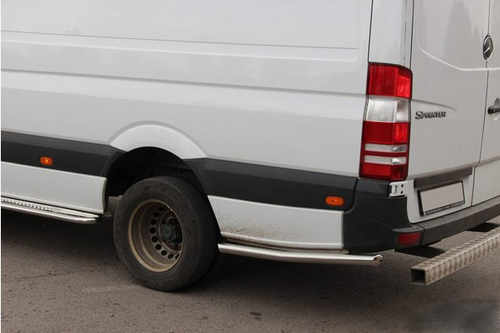 Бокові труби за заднім колесом (нерж) для VW Crafter 2017+ (Long база)