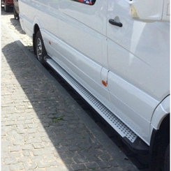 Бічні пороги Almond (2 шт., алюм.) для Peugeot Partner Tepee 2008-2018