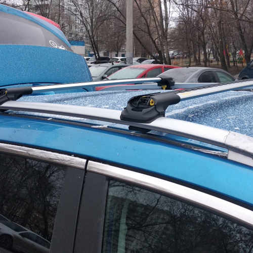  Багажник на рейлінги Renault Duster 2014-2017 Turtle AIR1, сірий (2шт.)