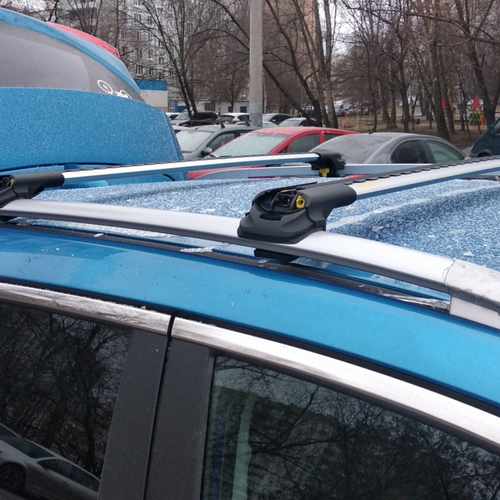  Багажник на рейлінги Mercedes GLE X167 19+ Turtle AIR1, сірий (2шт.)