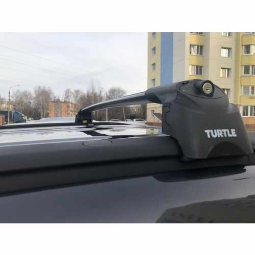 Багажник на кришу Turtle Air 2 для Renault Kadjar 2016+, чорний (2шт)