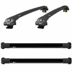  Багажник на рейлінги Toyota Avensis Verso 5 дверей 2001-2009 Turtle AIR1, чорний (2шт.)