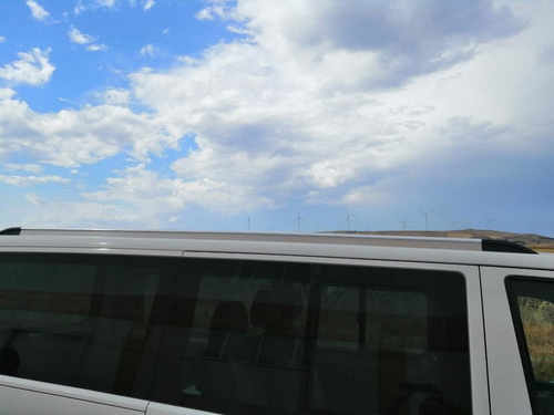 Алюмінієві рейлінги інтегровані для VW T5, T6 сріблясті (Коротка база)