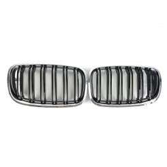 Решітка радіатора ніздрі BMW X5 Series E70 2007-2013рік Чорна Глянець Хром Рамка