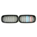 Решітка радіатора ніздрі BMW X5 Series F15 2013-2018 рік Чорний Глянець Триколор