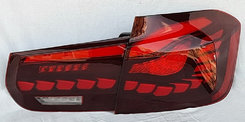 Задняя оптика LED для BMW 3 серии F30 2012-2019 стиль M4 Oled (красная)