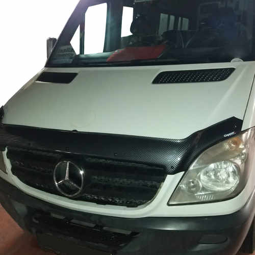 Дефлектор капота під карбон (EuroCap) для Mercedes Sprinter 2006-2013