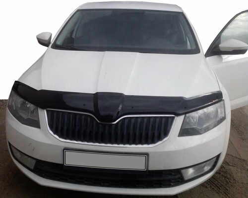 Дефлектор капота (EuroCap) для Skoda Octavia III A7 2013-2017