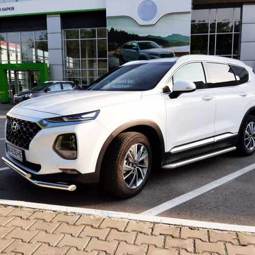 Захист передній подвійний Hyundai Santa Fe 2018+