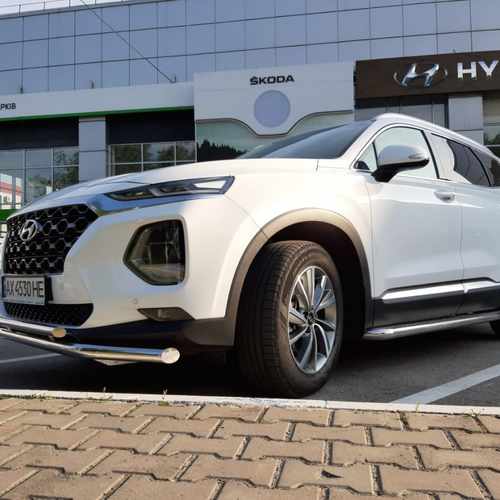 Захист передній подвійний Hyundai Santa Fe 2018+