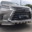 Захист переднього бампера Lexus LX (2015-) (подвійний) Shark