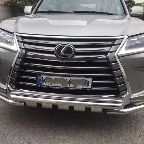 Захист переднього бампера Lexus LX (2015-) (подвійний) Shark
