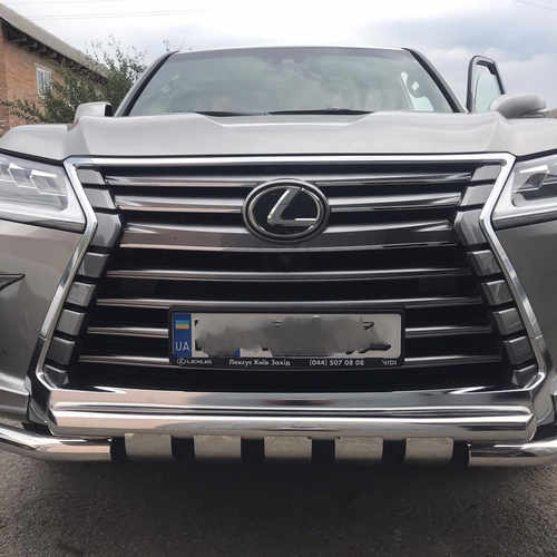 Захист переднього бампера Lexus LX (2015-) (подвійний) Shark