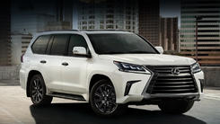 Рейлинги на крышу Lexus LX570 450d / Toyota LC 200 в стиле LX 2016 BLACK