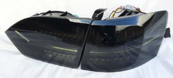 Задние светодиодные LED фонари (черные) для Volkswagen Jetta 2012-2015