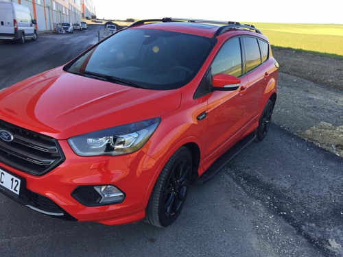  Бокові пороги Bosphorus Black коротка база до Ford Custom 2013+, (2 шт., алюміній)