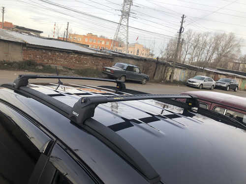 Багажник на кришу Turtle Air 2 для Chery Tiggo 7 Pro 2020+, чорний (2шт)