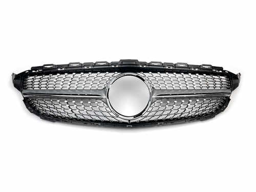 Решітка радіатора Diamond Silver Mercedes C-Class W205 2015-2018