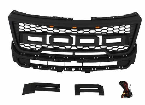 Решетка радиатора с LED огнями для Ford Explorer Mk5 2016-2020 в стиле Raptor