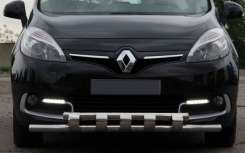 Передняя дуга ST015 (нерж.) для Renault Scenic/Grand 2009-2016