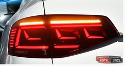 Задние светодиодные LED фонари (черные) для Volkswagen Jetta 2015-2019