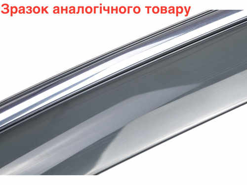 Вітровики Ford Fiesta хетчбек 2009-2017, з хром окантовкою 4шт.