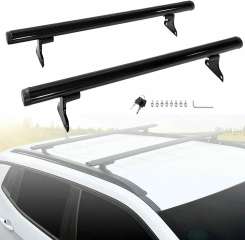 Перемычки на рейлинги Jeep Compass MK 2011-2016 OEM, Черные