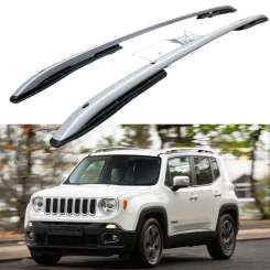 Рейлинги на крышу Jeep Renegade серые (2 шт) 